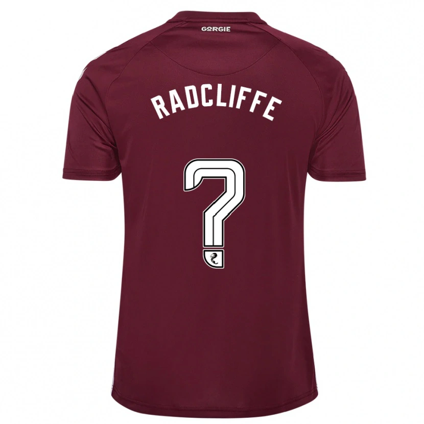 Danxen Femme Maillot Josh Radcliffe #0 Bordeaux Blanc Tenues Domicile 2025/26 T-Shirt