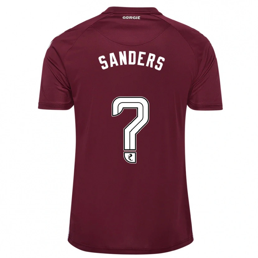 Danxen Femme Maillot Charlie Sanders #0 Bordeaux Blanc Tenues Domicile 2025/26 T-Shirt