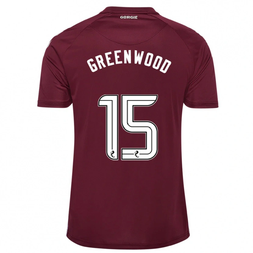 Danxen Femme Maillot Brodie Greenwood #15 Bordeaux Blanc Tenues Domicile 2025/26 T-Shirt