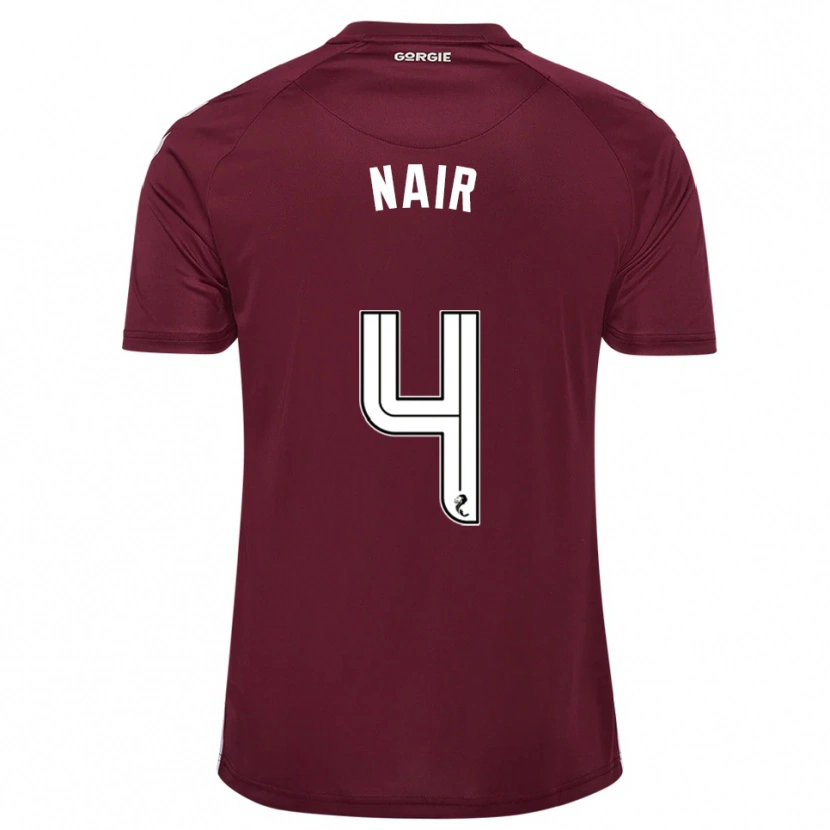 Danxen Femme Maillot Kenzi Nair #4 Bordeaux Blanc Tenues Domicile 2025/26 T-Shirt