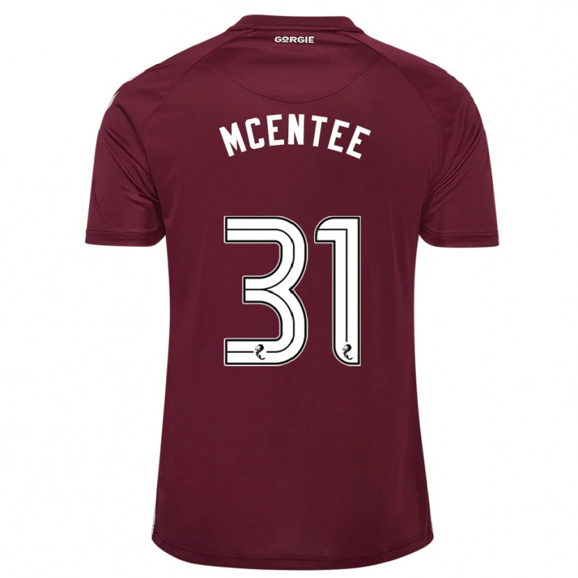 Danxen Femme Maillot Oisin Mcentee #31 Bordeaux Blanc Tenues Domicile 2025/26 T-Shirt