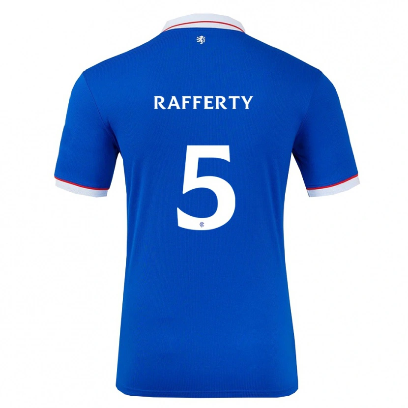 Danxen Femme Maillot Laura Rafferty #5 Bleu Blanc Tenues Domicile 2025/26 T-Shirt