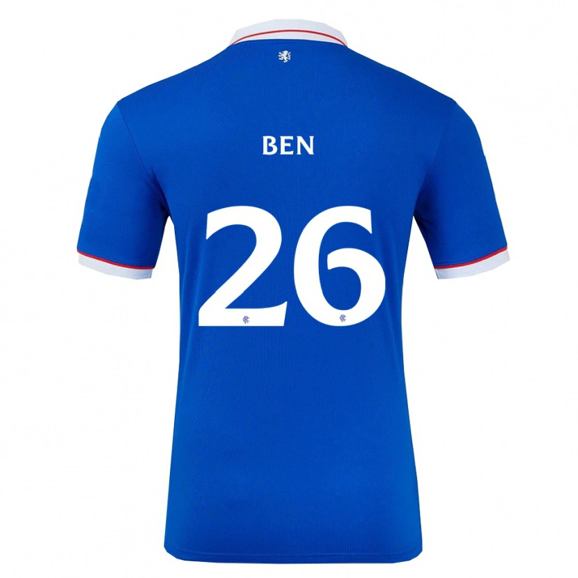Danxen Femme Maillot Ben Davies #26 Bleu Blanc Tenues Domicile 2025/26 T-Shirt