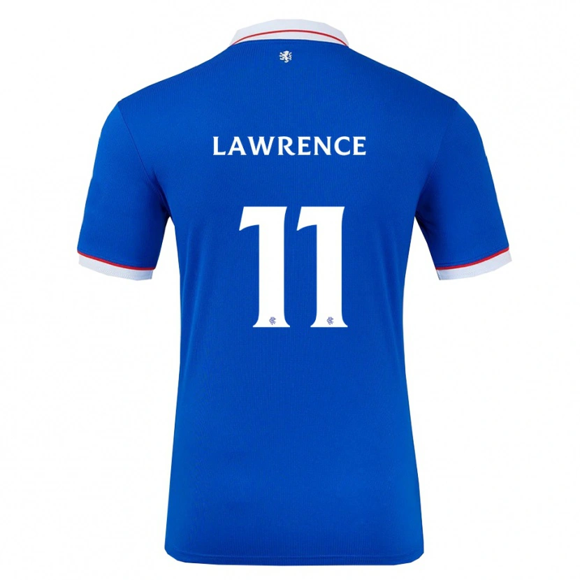 Danxen Femme Maillot Tom Lawrence #11 Bleu Blanc Tenues Domicile 2025/26 T-Shirt