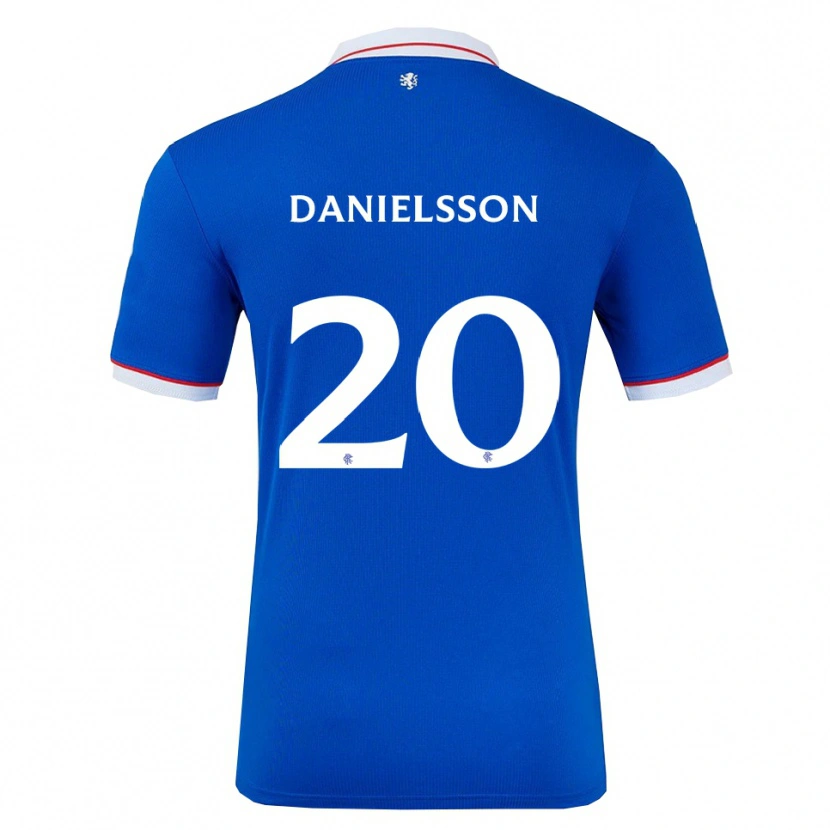 Danxen Femme Maillot Jenny Julia Danielsson #20 Bleu Blanc Tenues Domicile 2025/26 T-Shirt