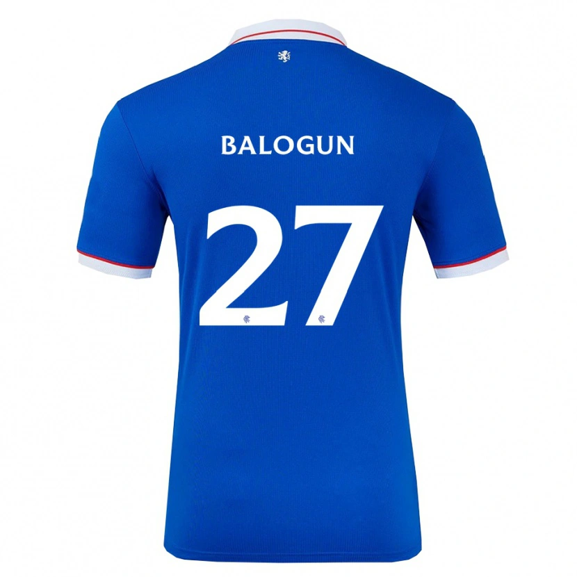 Danxen Femme Maillot Leon Balogun #27 Bleu Blanc Tenues Domicile 2025/26 T-Shirt
