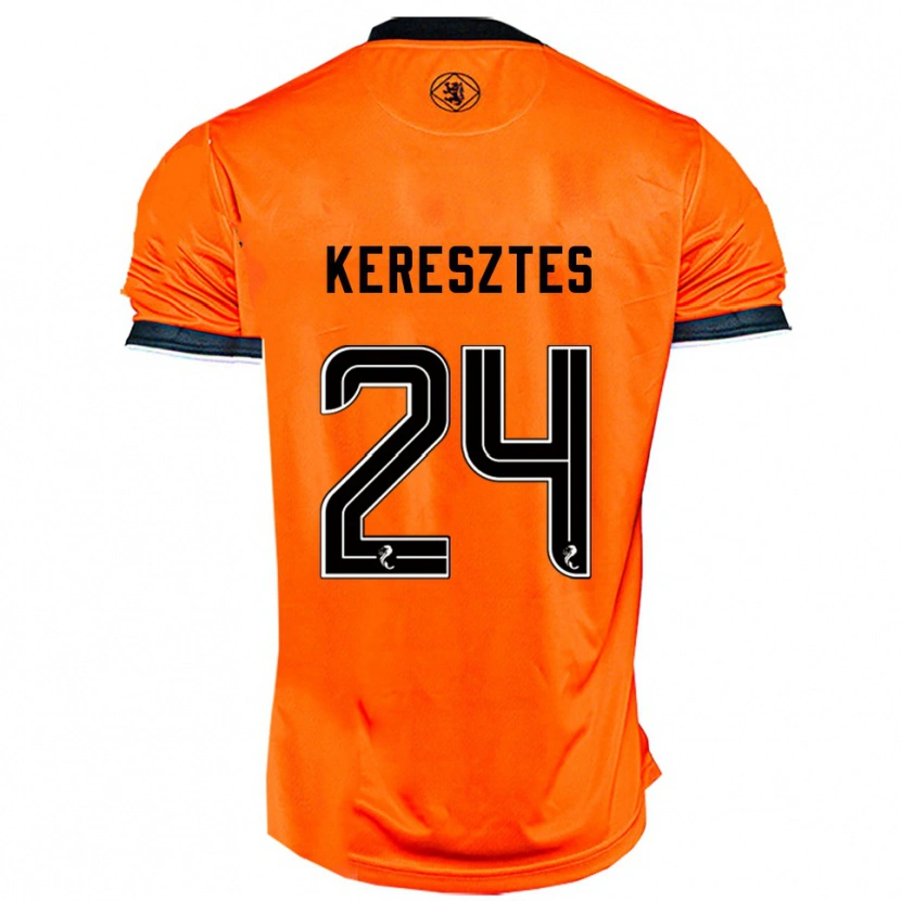Danxen Femme Maillot Krisztián Keresztes #24 Orange Noir Tenues Domicile 2025/26 T-Shirt