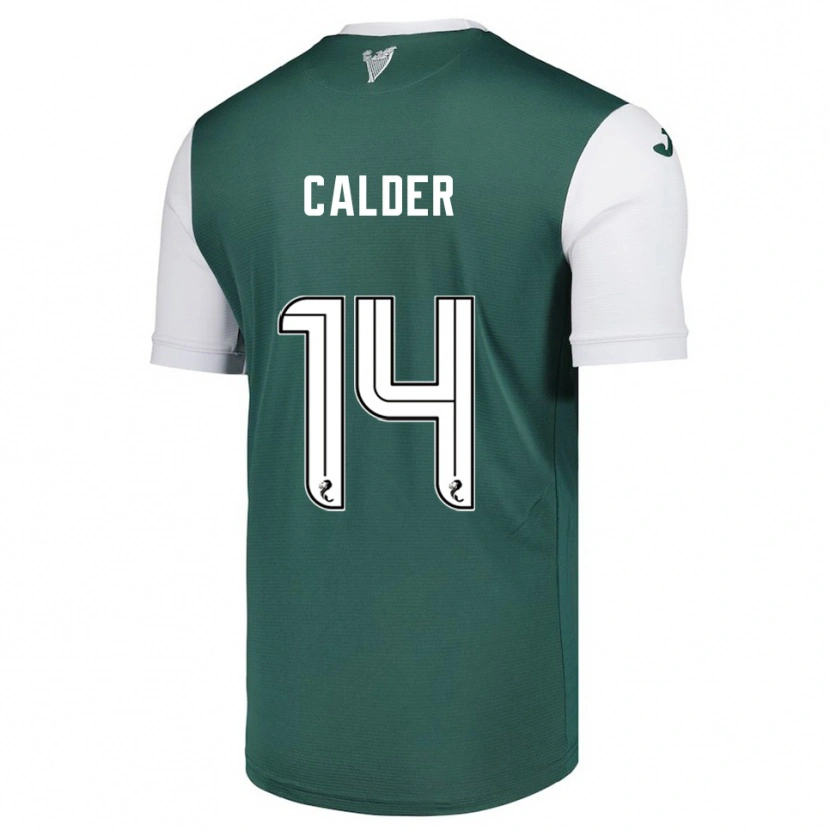 Danxen Femme Maillot Owen Calder #14 Vert Blanc Tenues Domicile 2025/26 T-Shirt