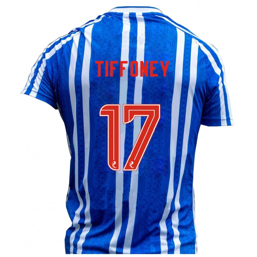 Danxen Femme Maillot Scott Tiffoney #17 Bleu Blanc Tenues Domicile 2025/26 T-Shirt
