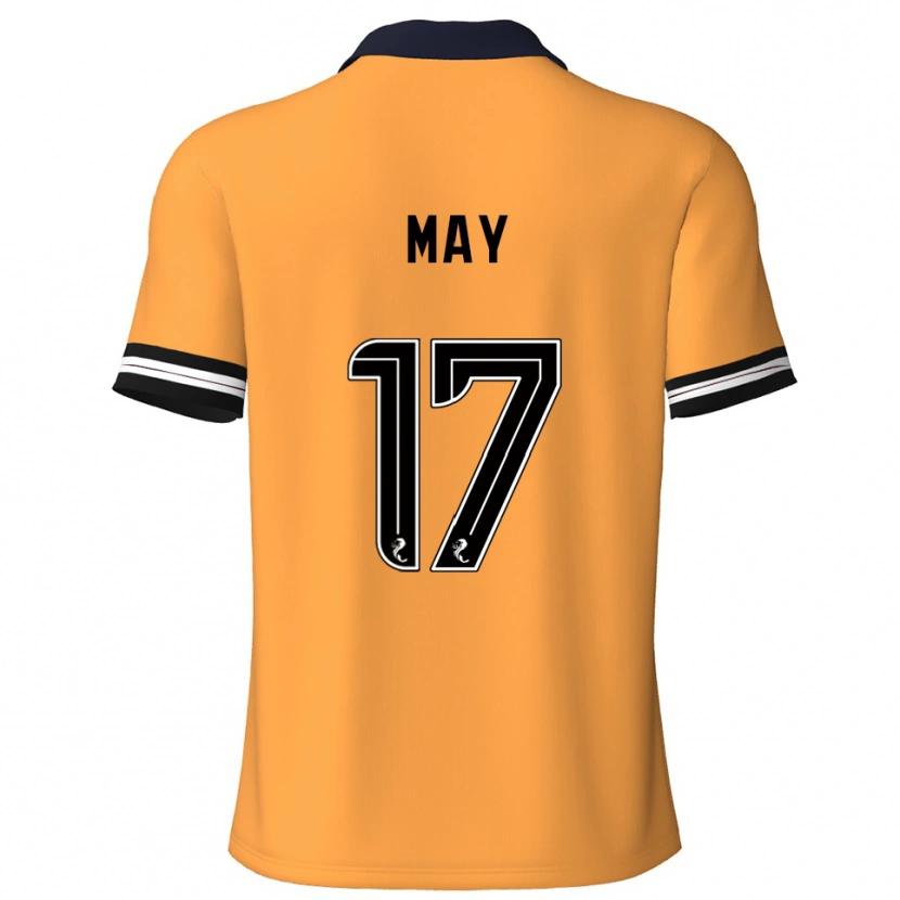 Danxen Femme Maillot Stevie May #17 Jaune Noir Tenues Domicile 2025/26 T-Shirt