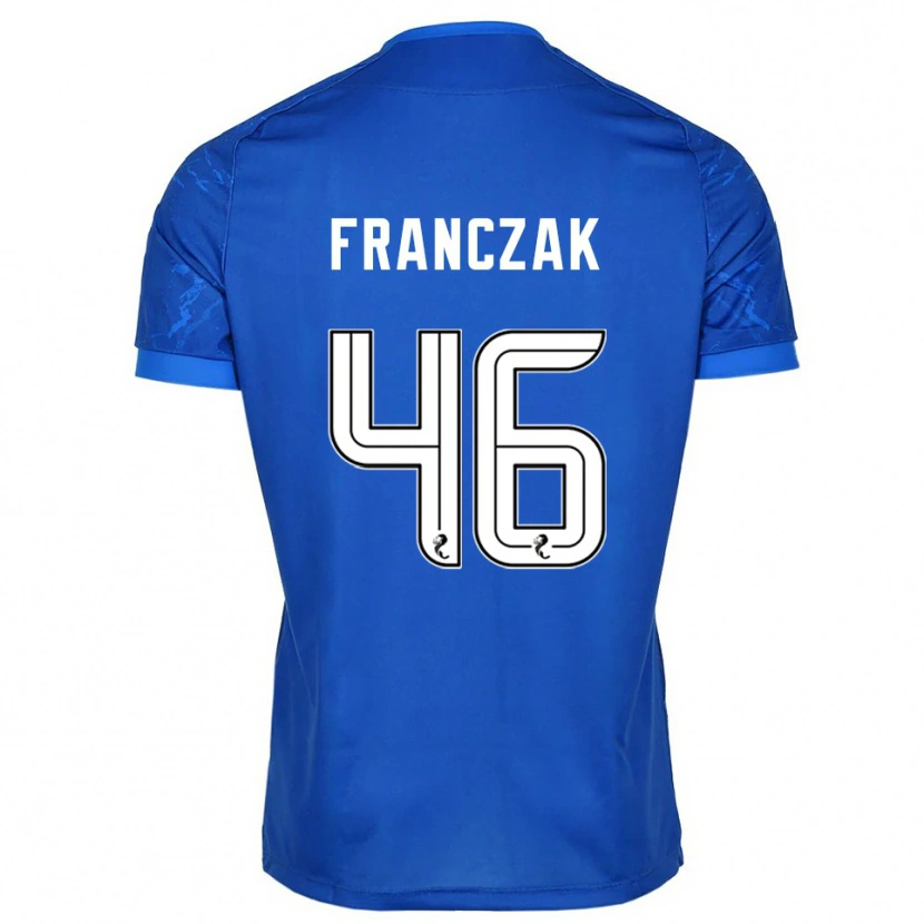 Danxen Femme Maillot Franciszek Franczak #46 Bleu Blanc Tenues Domicile 2025/26 T-Shirt
