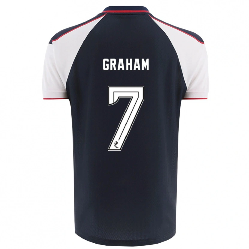 Danxen Femme Maillot Brian Graham #7 Marine Blanc Tenues Domicile 2025/26 T-Shirt