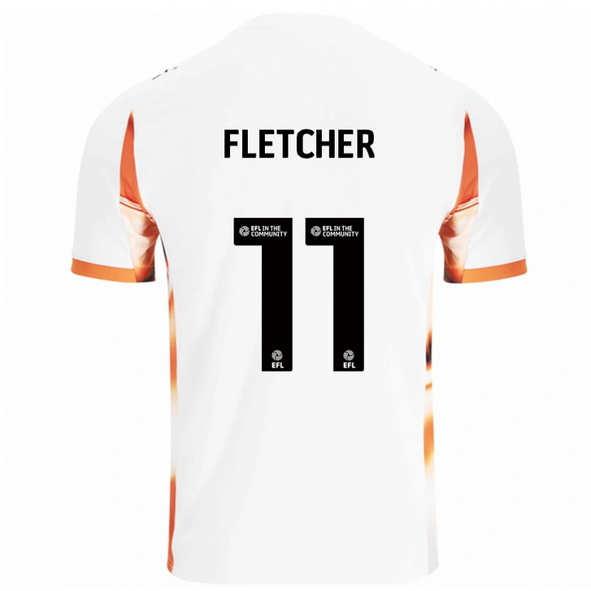 Danxen Femme Maillot Ashley Fletcher #11 Blanc Orange Noir Tenues Extérieur 2025/26 T-Shirt