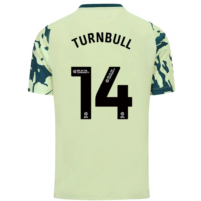 Danxen Femme Maillot David Turnbull #14 Vert Foncé Tenues Extérieur 2025/26 T-Shirt