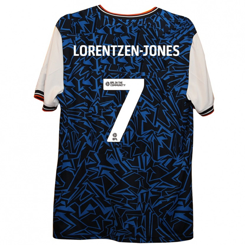 Danxen Femme Maillot Jack Lorentzen-Jones #7 Bleu Noir Blanc Tenues Extérieur 2025/26 T-Shirt
