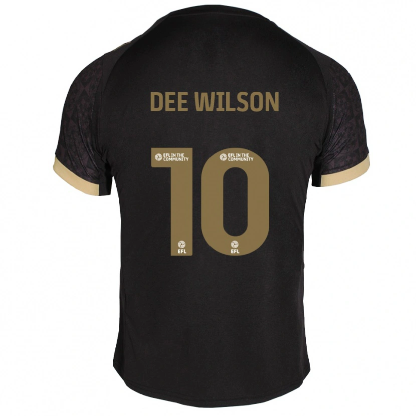Danxen Femme Maillot Georgia Dee Wilson #10 Noir Or Tenues Extérieur 2025/26 T-Shirt