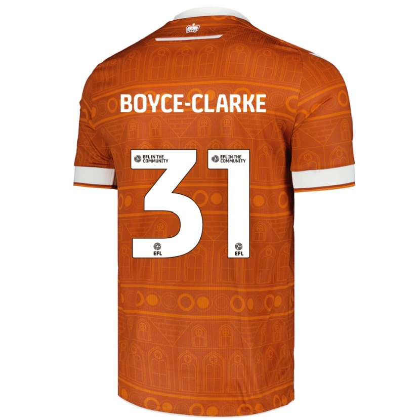 Danxen Femme Maillot Coniah Boyce-Clarke #31 Orange Blanc Tenues Extérieur 2025/26 T-Shirt