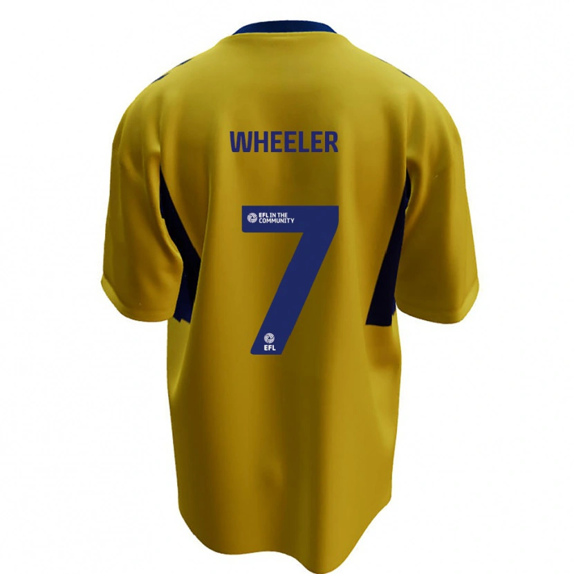 Danxen Femme Maillot David Wheeler #7 Jaune Bleu Tenues Extérieur 2025/26 T-Shirt