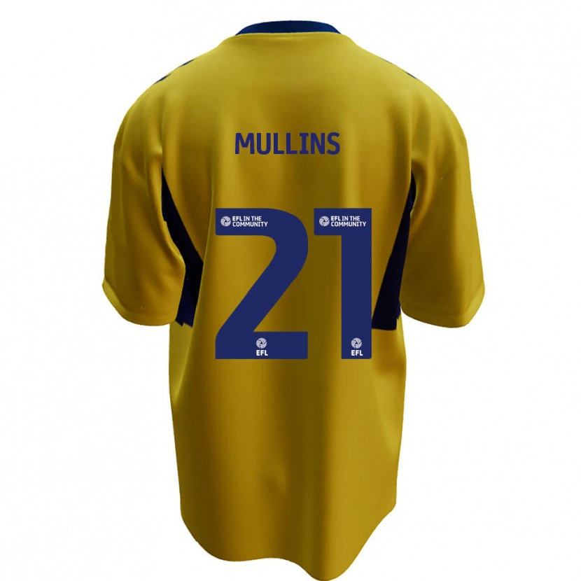Danxen Femme Maillot Jamie Mullins #21 Jaune Bleu Tenues Extérieur 2025/26 T-Shirt