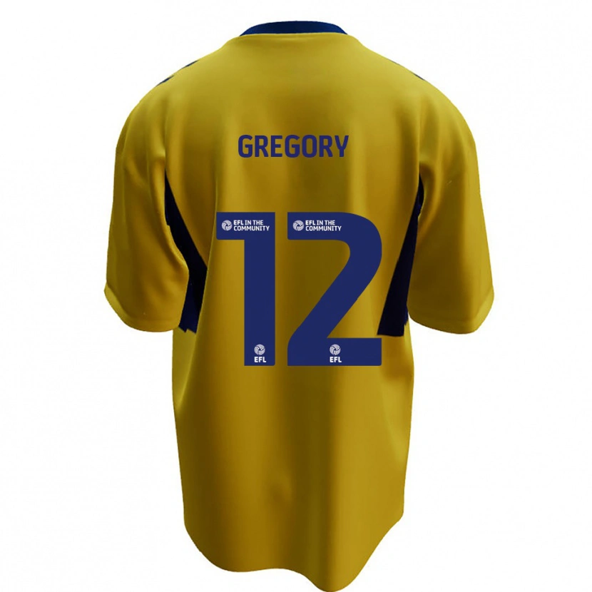Danxen Femme Maillot Arthur Gregory #12 Jaune Bleu Tenues Extérieur 2025/26 T-Shirt