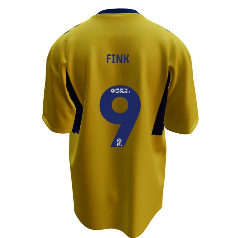 Danxen Femme Maillot Bradley Fink #9 Jaune Bleu Tenues Extérieur 2025/26 T-Shirt