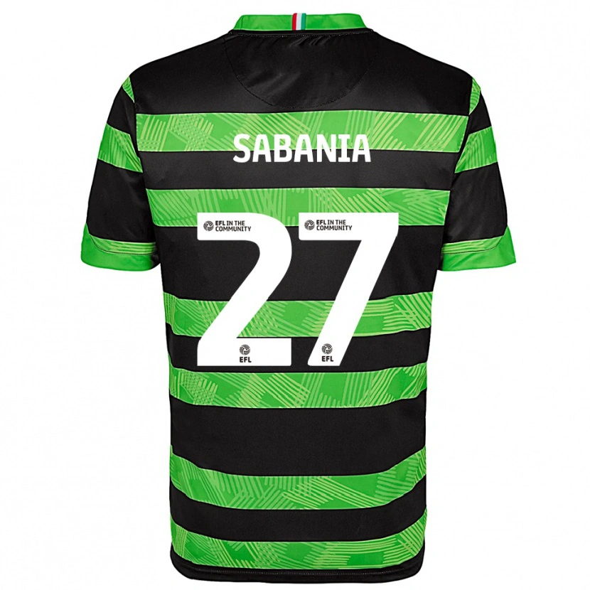 Danxen Femme Maillot Nadia Sabania #27 Noir Vert Tenues Extérieur 2025/26 T-Shirt