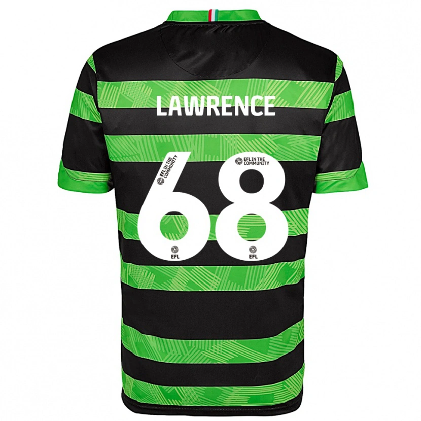Danxen Femme Maillot Jake Lawrence #68 Noir Vert Tenues Extérieur 2025/26 T-Shirt