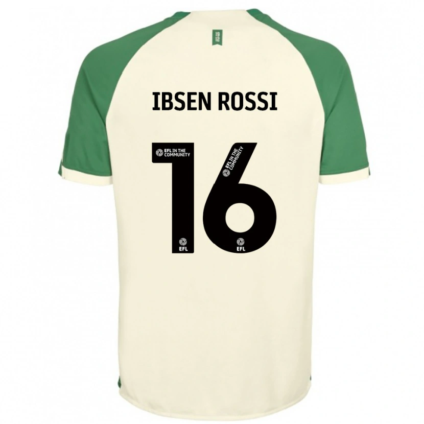 Danxen Femme Maillot Zeno Ibsen Rossi #16 Blanc Cassé Vert Tenues Extérieur 2025/26 T-Shirt