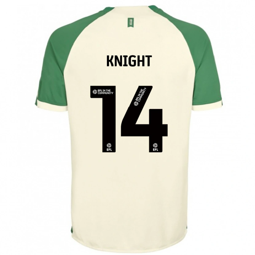 Danxen Femme Maillot Ben Knight #14 Blanc Cassé Vert Tenues Extérieur 2025/26 T-Shirt