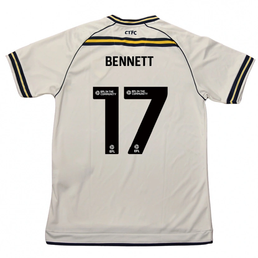 Danxen Femme Maillot Scot Bennett #17 Blanc Marine Tenues Extérieur 2025/26 T-Shirt