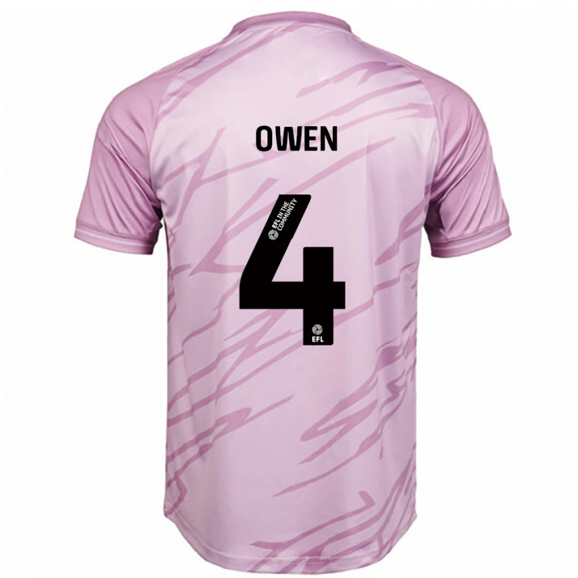 Danxen Femme Maillot Vikki Owen #4 Rose Noir Tenues Extérieur 2025/26 T-Shirt