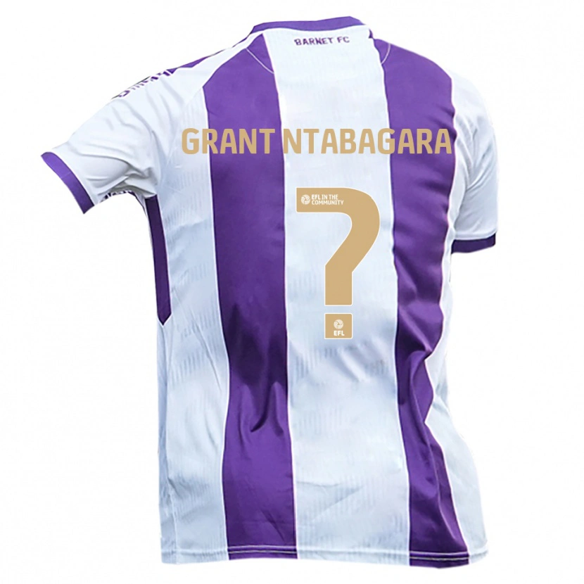 Danxen Femme Maillot Kaela Grant Ntabagara #0 Blanc Violet Tenues Extérieur 2025/26 T-Shirt