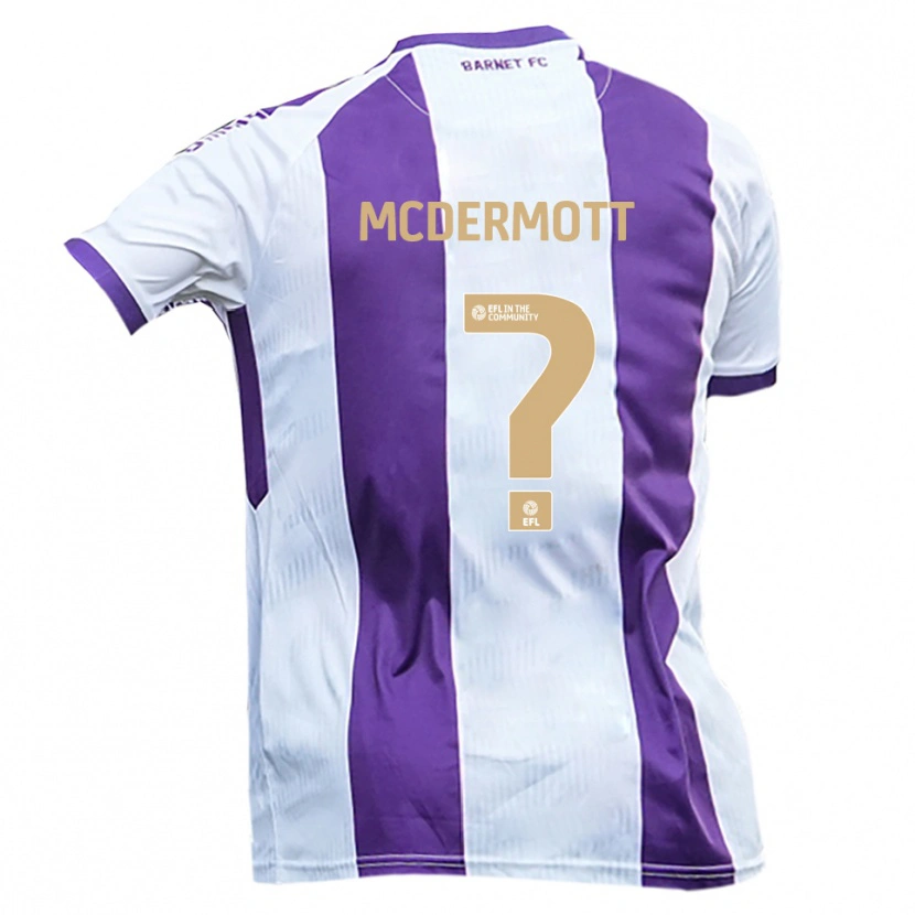 Danxen Femme Maillot Sarah Mcdermott #0 Blanc Violet Tenues Extérieur 2025/26 T-Shirt