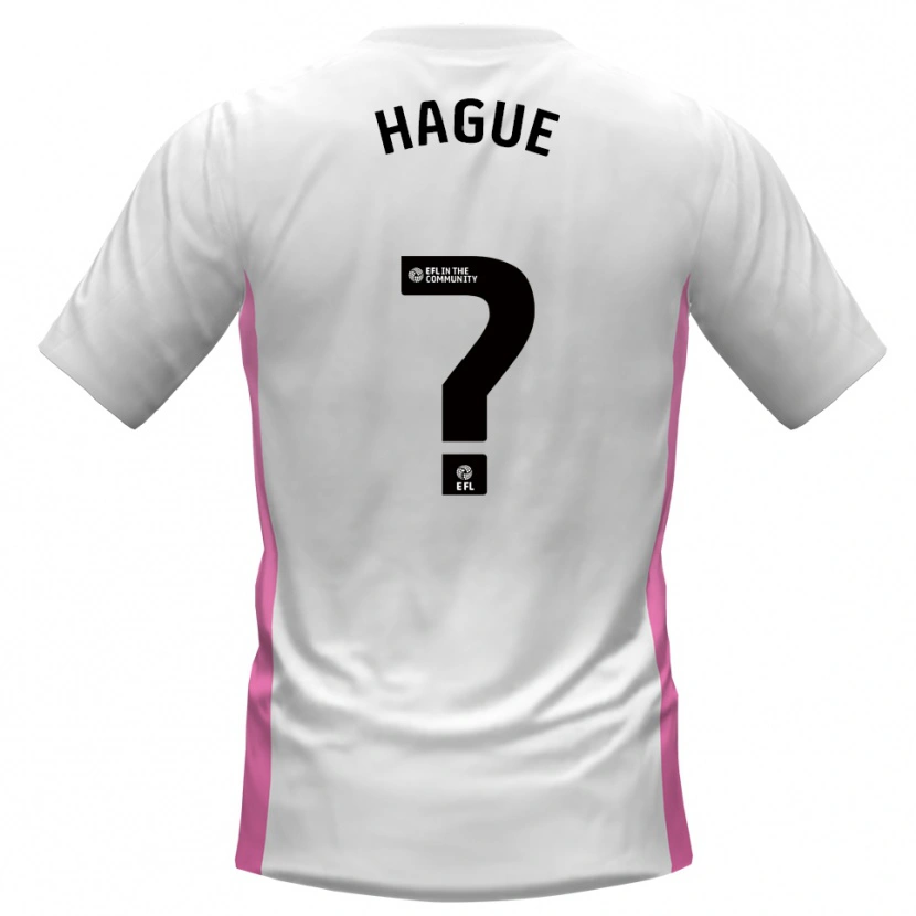 Danxen Femme Maillot Jon Hague #0 Blanc Rouge Tenues Extérieur 2025/26 T-Shirt