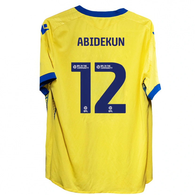 Danxen Femme Maillot Fela Abidekun #12 Jaune Bleu Tenues Extérieur 2025/26 T-Shirt