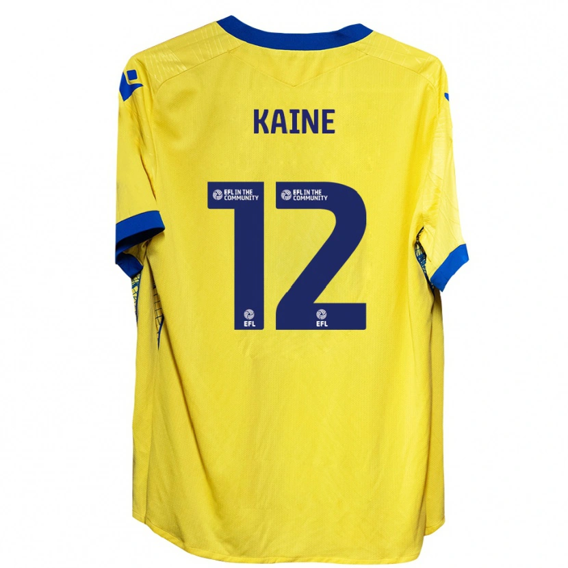 Danxen Femme Maillot Louise Kaine #12 Jaune Bleu Tenues Extérieur 2025/26 T-Shirt
