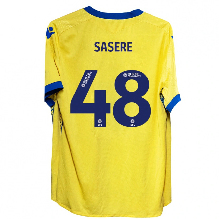 Danxen Femme Maillot James Sasere #48 Jaune Bleu Tenues Extérieur 2025/26 T-Shirt