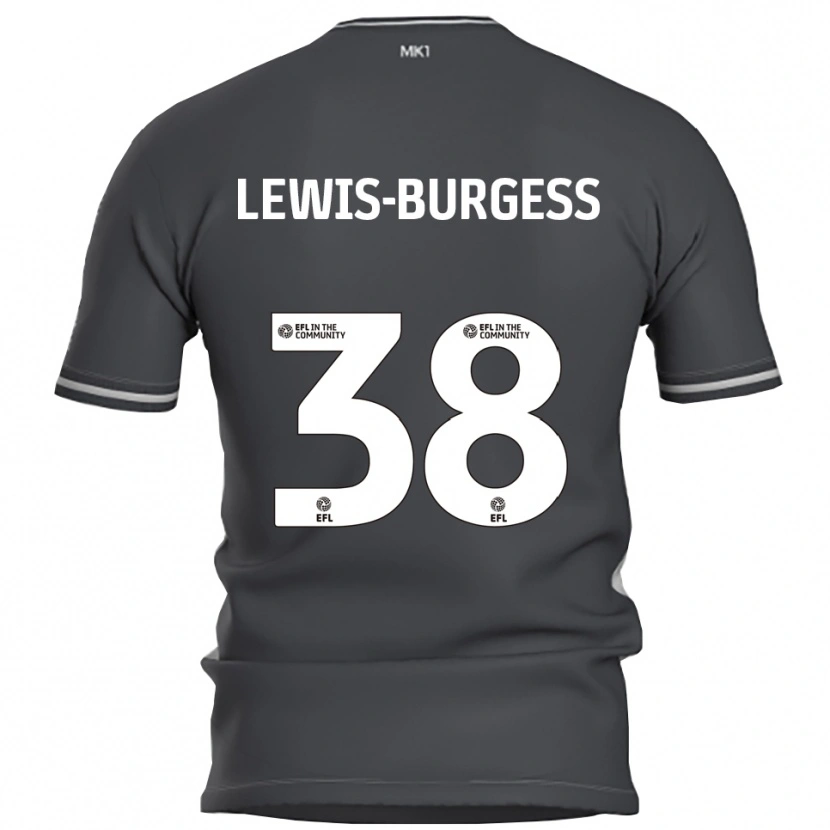 Danxen Femme Maillot Keon Lewis-Burgess #38 Gris Argent Tenues Extérieur 2025/26 T-Shirt