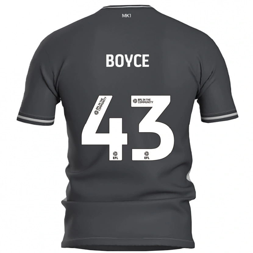 Danxen Femme Maillot Kyle Boyce #43 Gris Argent Tenues Extérieur 2025/26 T-Shirt