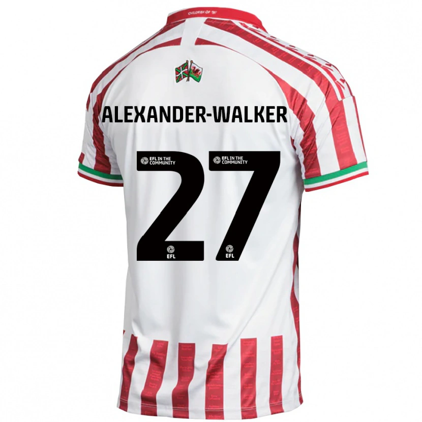 Danxen Femme Maillot Moses Alexander-Walker #27 Rouge Blanc Tenues Extérieur 2025/26 T-Shirt