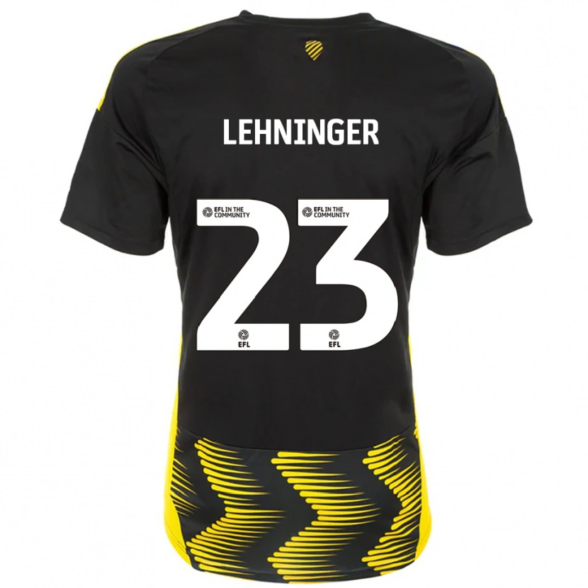 Danxen Femme Maillot Saskia Lehninger #23 Noir Jaune Tenues Extérieur 2025/26 T-Shirt
