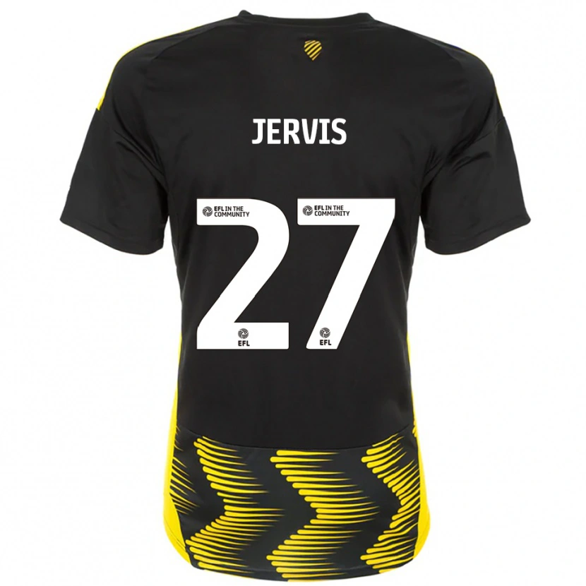 Danxen Femme Maillot Lizzie Jervis #27 Noir Jaune Tenues Extérieur 2025/26 T-Shirt