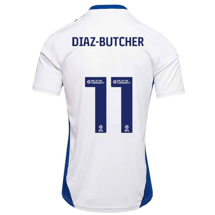 Danxen Femme Maillot Helena Diaz-Butcher #11 Blanc Bleu Tenues Extérieur 2025/26 T-Shirt