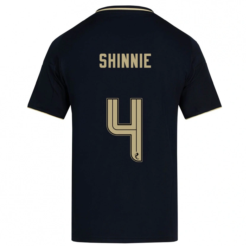 Danxen Femme Maillot Graeme Shinnie #4 Marine Or Tenues Extérieur 2025/26 T-Shirt