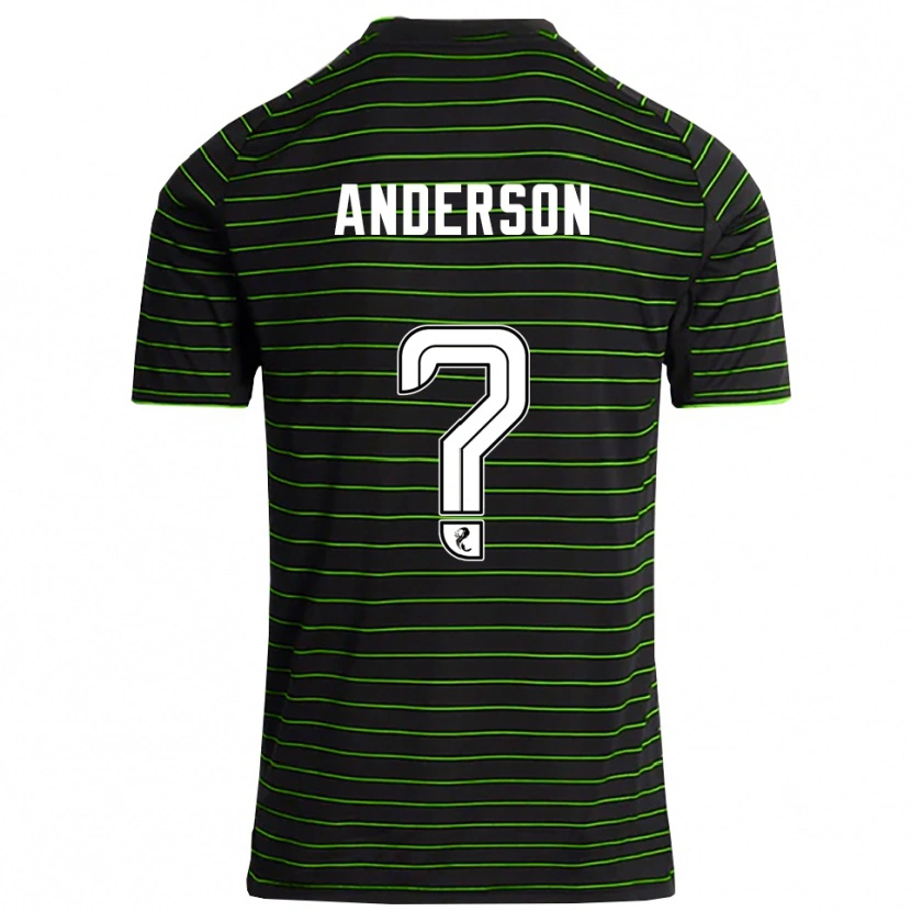 Danxen Femme Maillot Cayden Anderson #0 Noir Vert Tenues Extérieur 2025/26 T-Shirt