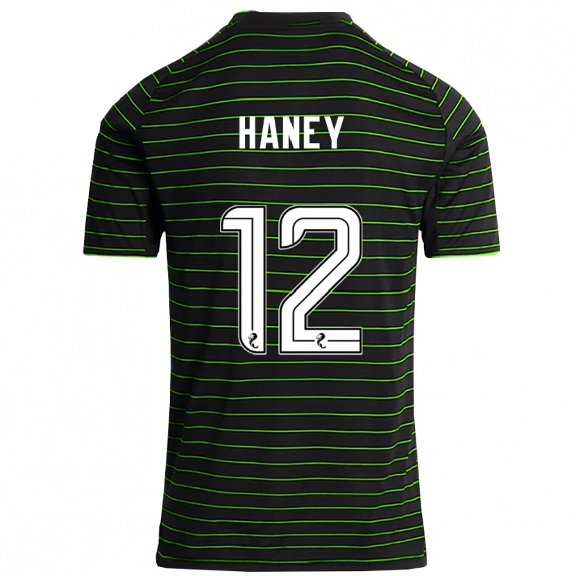 Danxen Femme Maillot Joseph Haney #12 Noir Vert Tenues Extérieur 2025/26 T-Shirt