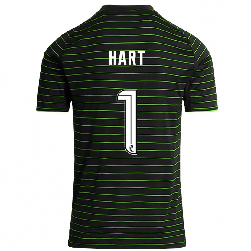 Danxen Femme Maillot Joe Hart #1 Noir Vert Tenues Extérieur 2025/26 T-Shirt