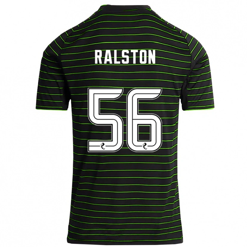 Danxen Femme Maillot Anthony Ralston #56 Noir Vert Tenues Extérieur 2025/26 T-Shirt