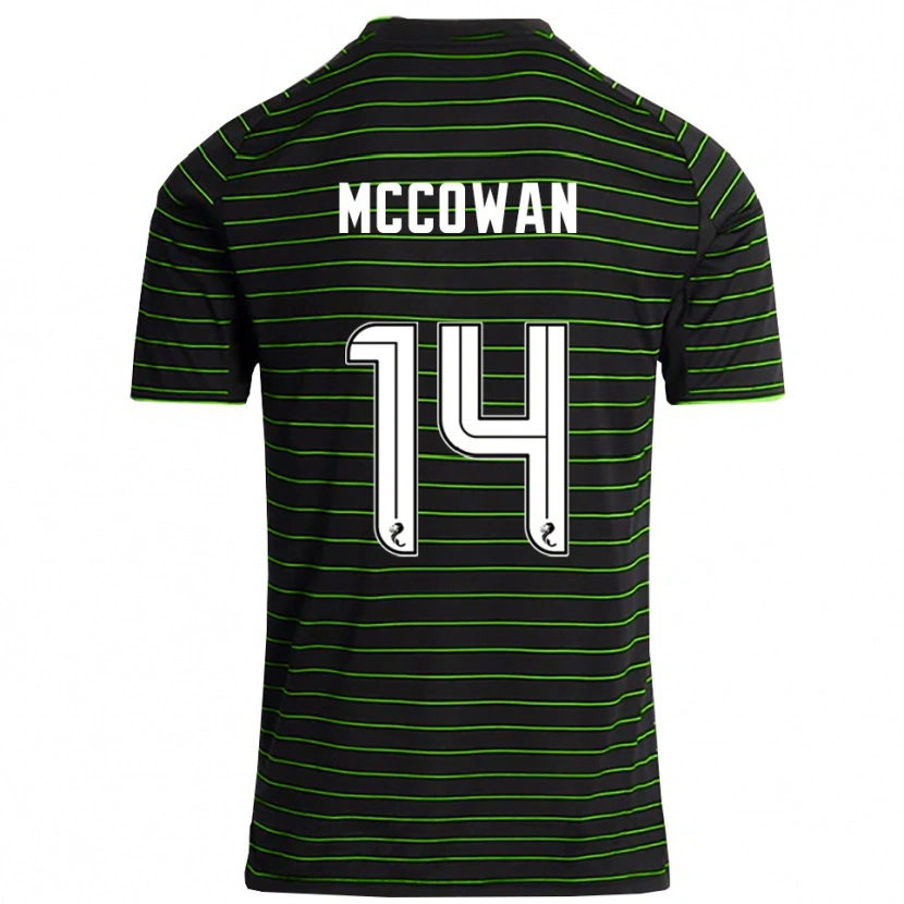 Danxen Femme Maillot Luke Mccowan #14 Noir Vert Tenues Extérieur 2025/26 T-Shirt
