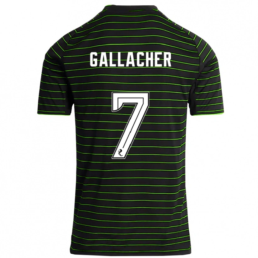 Danxen Femme Maillot Amy Gallacher #7 Noir Vert Tenues Extérieur 2025/26 T-Shirt